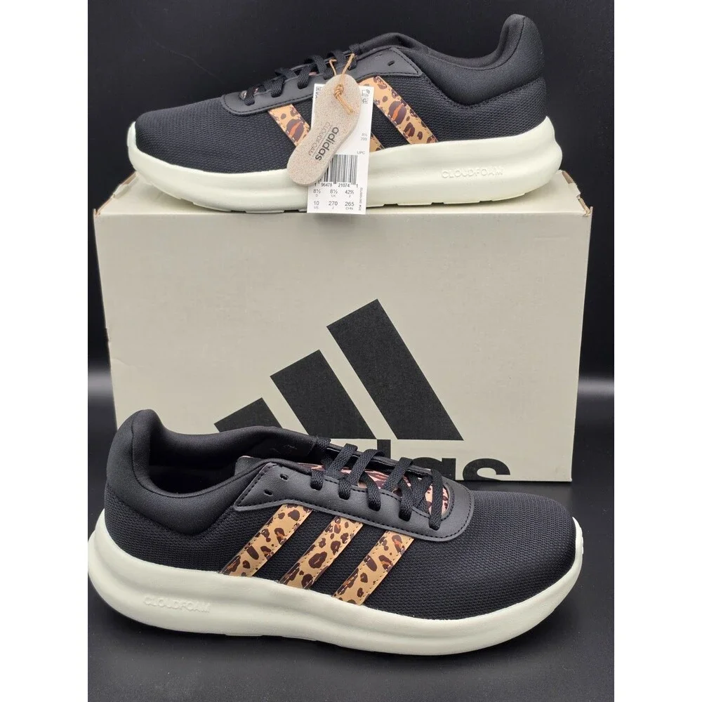 adidas Lite Racer 4.0 Women's 7.5 Black Leopard Cloudfoam Sneakers IH5273 NIB